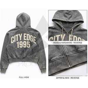 เสื้อฮู้ดซิปผู้ชายไซส์ใหญ่พิเศษสำหรับฤดูหนาว พิมพ์ลายดิจิทัล ทรงบ็อกซี่ ไหล่ตก ผ้าหนา คุณภาพพรีเมียม กระบวนการผลิต Impex - Product Image 5