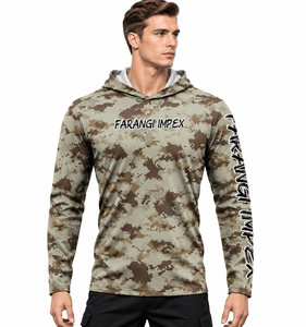 Sweat à capuche de chasse camouflage numérique Woodland Desert pour hommes, imprimé sur mesure, vêtements de chasse pour cerfs, dindes, canards et oiseaux aquatiques - Product Image 1