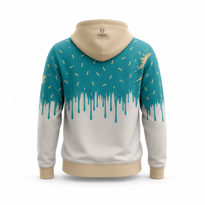 Premium Custom Sublimation Printed <b>Men</b> Sports <b>Hoodie</b> Drip Paint Design Fleece Hooded Sweatshirt Wholesale Streetwear Pullover - Product Image 2