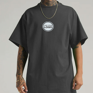 เสื้อยืดทรงหลวม ตัดเย็บทรงบ็อกซี่ ไซส์ใหญ่ ผ้าคอตตอนหนา แบบเรียบ ขายส่ง - Product Image 1