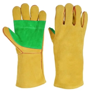 ถุงมือเชื่อมหนังวัวเสริมความแข็งแรงบริเวณฝ่ามือ สำหรับงานเชื่อมแบบ MIG ทนความร้อนสูง ใช้ในอุตสาหกรรม ป้องกันการลื่น ทนทาน - Product Image 3