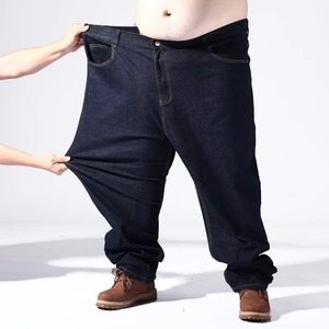 High Waist Extra Large Oversize <b>Mens</b> Elastic <b>Stretch</b> Denim Trousers Eco-Friendly Breathable Casual Black Jeans 2021 - Product Image 5