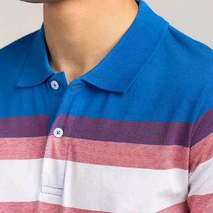 Nouveaux polos OEM en gros, t-shirts personnalisés pour hommes, polos de golf vierges à boutons, coupe ajustée, maillots personnalisés en sergé pour hommes - Product Image 6