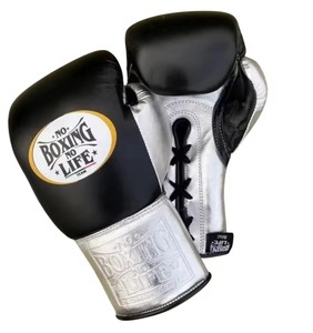 ถุงมือชกมวยหนังแท้แบบผูกเชือก ยี่ห้อ No Boxing No Life รุ่น Team Boxing ขนาด 20/8 ออนซ์ สำหรับผู้ใหญ่ 男女 ใช้ได้ เหมาะสำหรับการฝึกซ้อม - Product Image 2