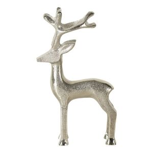 Modern Metallic Elk Deer Statue with <b>Little</b> Bird Accent Wooden Base Decorative Wholesale <b>Table</b> Centerpiece Christmas Gift Item - Product Image 4