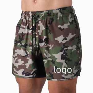 Shorts de sport en polyester camouflage personnalisés pour hommes, streetwear d'été, shorts d'entraînement de basketball, shorts athlétiques - Product Image 2