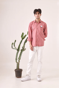 Camisa de manga larga para hombre con diseño de patas bordadas, moderna, ajustada, de sarga, informal, con botones, para verano, exterior y noche. - Product Image 4