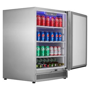 Refrigerador de Bebidas de 24 Pulgadas para Interiores/Exteriores, 185QT, 175 Latas, Refrigerador de Cerveza Independiente Bajo Mostrador, Enfriador de Vino y Bebidas de 24 Pulgadas - Product Image 1