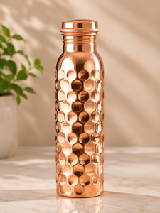 Ensemble de bouteilles d'eau en cuivre martelé finition noire - Artisanat traditionnel élégant et esthétique moderne personnalisable - Product Image 4