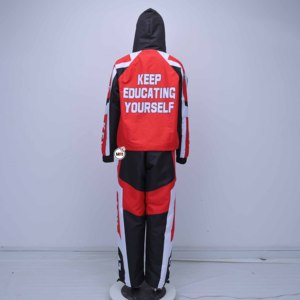 Custom Logo Streetwear Plus Size Wholesale 100% Cotton Printed Solid Jogging Tracksuit Men's Zip-Up Jacket Nylon Windbreaker - Product Image 5