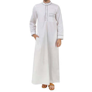Nouvelle Arrivée 2026 Robe Blanche Grande Taille Douce Thobe pour Hommes Vêtement Musulman Traditionnel à Manches Longues avec Thawb Arabe Saoudien - Product Image 1