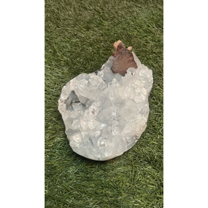 Premium White Apophyllite with Red Stilbite <b>Cluster</b> for Home Decor Meditation and Mineral Collection - Product Image 2
