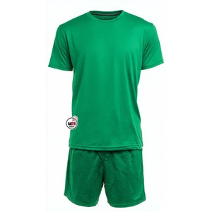 Men Navy Blue T-Shirt And Short <b>Set</b> Crew Neck Solid Color Breathable Wholesale Outdoor Summer Wear Matching <b>Set</b> Plain Sportswear - Product Image 2