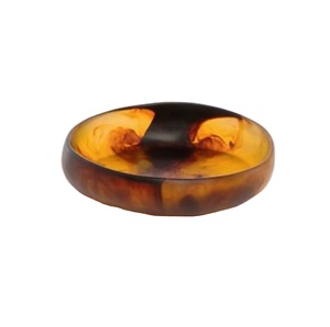 Bol de couleur marron Nouveau modèle Bol de service et plat en résine écologique décoratif Fabriqué en Inde - Product Image 1