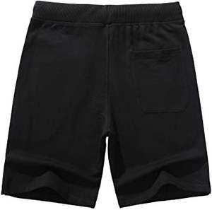 Short en molleton pour homme, couleur noire, personnalisable, à séchage rapide, respirant, pour la gym, avec logo et taille sur mesure, best-seller - Product Image 3