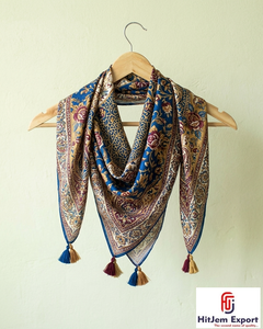 Pañuelo de Seda Estampado de Lujo para Mujer, Diseño Digital, Ligero, Cuadrado, Fabricante Textil OEM ODM, Proveedor Mayorista - Product Image 6