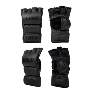 Gants de MMA en cuir véritable à lacets pour la boxe et l'entraînement aux arts martiaux - Respirants et personnalisables - Product Image 2