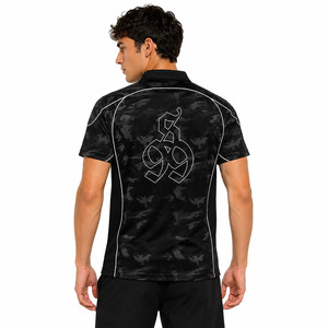 Maillot de football américain respirant en mesh noir camouflage personnalisé avec bordure réfléchissante, sublimé, pour homme, vêtements d'équipe sportive - Product Image 2