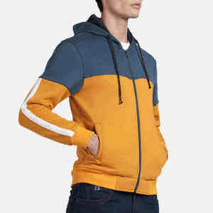 Men's Heavyweight Full Zip Hoodie Premium Cotton Fleece Sweatshirt Long Sleeve Drawstring Hood - Product Image 2