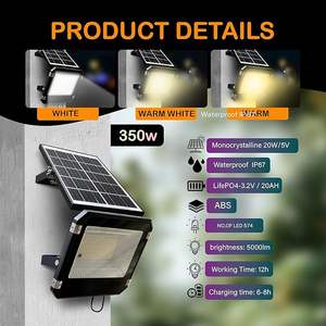 Homehop <b>Solar</b> <b>Light</b> Outdoor Garden 350W LED Flood Waterproof Security Wall Lamp Automatic for Home, Pathway, Yard & Patio - Product Image 5