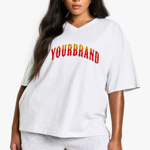 Camiseta de Mujer Personalizada, Tejido Grueso de 300 g/m², Hombros Caídos, Transpirable, Ecológica, de Secado Rápido, Estilo Casual Urbano para Verano - Product Image 6