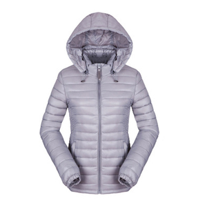 Women's Waterproof Winter <b>Crop</b> <b>Puffer</b> Quilted <b>Jacket</b> with Long Sleeves Solid Bubble Coat Design Thick Zipper Fox Fur Collar - Product Image 1