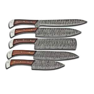 Ensemble de couteaux de cuisine multifonctionnels de qualité professionnelle en acier inoxydable Damas VG10 avec manche en bois, OEM, respectueux de l'environnement, cinq pièces - Product Image 2