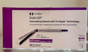 ชุดอุปกรณ์รีโหลดสำหรับเครื่องมือผ่าตัดแบบโค้งงอ Covidien Endo Gia พร้อมเทคโนโลยี Tri Staple ขนาด 60 มม. คุณภาพพรีเมียม จำหน่ายส่งจำนวนมาก - Product Image 3