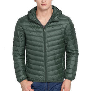 เสื้อแจ็คเก็ตพัฟเฟอร์น้ำหนักเบาพิเศษคุณภาพสูงสำหรับผู้ชายรุ่นใหม่ปี 2022 คอตั้ง ผ้าแคนวาสแบบยาว มองเห็นได้ชัดเจน - Product Image 1