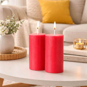 Ensemble de bougies piliers en paraffine multicolores de qualité supérieure, 2 pièces, écologiques, faites à la main, sans fumée, longue durée de combustion, vente en gros, Noël, Pâques - Product Image 3