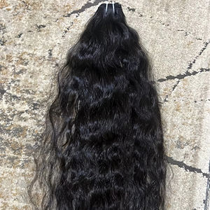 Extensions de cheveux naturels bouclés Remy indiens non traités, double trame machine, style afro, en paquet - Product Image 1