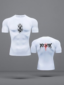 Camiseta Deportiva Sublimada al por Mayor con Diseño Cibernético para Gimnasio, Camiseta Ajustada para Entrenamiento Muscular - Product Image 1