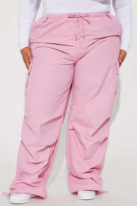 Pantalones Cargo Paracaídas Rosa de Tallas Grandes Personalizados con Cordón y Pierna Ancha Estilo Urbano, Proveedor OEM, Pantalones para Hombre - Product Image 3