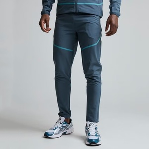 <b>Men's</b> Gray <b>White</b> Color Block Hooded Tracksuit Full Sleeve Zipper Sporty Jogger <b>Pants</b> With Side Pockets Autumn Casual Wear - Product Image 3