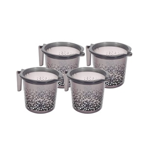 Mug de salle de bain en plastique imprimé teinté 1,5 litre noir 46KM0239 Standard - Product Image 1