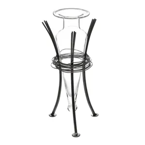 Florero de Metal Martillado Hecho a Mano de Lujo, Soporte Decorativo Premium para Flores Frescas, Flores Artificiales, Hierba de Pampas y Flores Secas - Product Image 3