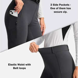 Pantalones de equitación ligeros y de diseño equilibrado con construcción transpirable y comodidad para un uso prolongado. - Product Image 4