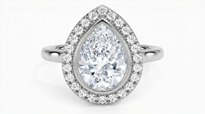 Anillo de Compromiso con Diamante Corte Pera para Mujer, Diamante Clásico Cultivado en Laboratorio - Product Image 3