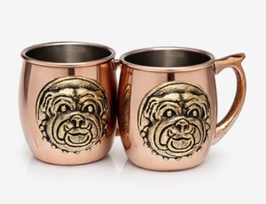 Taza de Cobre Hecha a Mano Atlomp con Logotipo de Perro en Latón, Taza para Cóctel Moscow Mule para Bar - Product Image 2