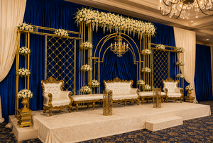 Victorian Style Wedding Stage Golden Metal <b>Arch</b> <b>Frame</b> Luxury Modern Design New Arrival Customizable Size Color Wedding Events - Product Image 4