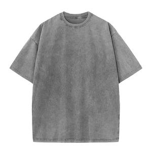 Custom Acid Wash <b>Tshirt</b> Men Streetwear Hip Hop 100 Cotton Vintage T shirt Oversized Logo T- shirt Heavyweight - Product Image 3