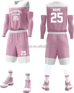 Ensemble d'uniformes de sport de basketball personnalisés de haute qualité, respirants, 100% polyester, couleurs rose, orange, vert, violet - Product Image 6