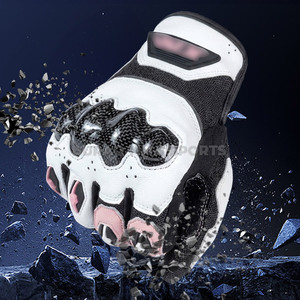 Gants de moto en cuir personnalisés avec fibre de carbone, imperméables, pour l'hiver, à doigts entiers, pour la course - Unisexe BURAQ MMA SPORTS - Product Image 5