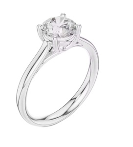 แหวนเพชรทรงกลมเจียระไนแบบบริลเลียนท์ ความใส VVS1 ทอง 9K 14K 18K 22K และแหวนเงินสำหรับผู้หญิง แหวนหมั้น ราคาดีที่สุด - Product Image 1