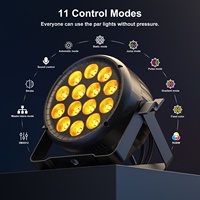 U`King - Foco LED RGBW 4 en 1 de 14 x 15 W para Escenarios, Luces Par de Aluminio DMX512 para Bodas, Fiestas, Discotecas, Clubes Nocturnos