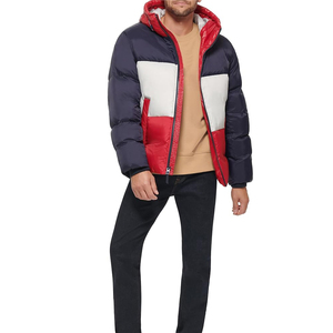 Chaqueta de lana cortavientos para hombre, estilo urbano, con capucha, cierre de cremallera, impermeable, material exterior de nailon OEM, logotipo frontal - Product Image 3