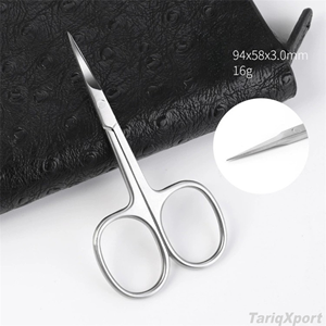 Tijeras de Belleza Rectas de Acero Inoxidable de Alta Calidad, Hoja Afilada para el Cuidado de Cejas y Cutículas - Product Image 4