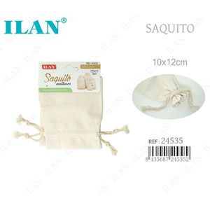 Sacchetto Multiuso Ilan 10x12 Cm in Misto Cotone Poliestere con Coulisse, 2 Pezzi - Product Image 1