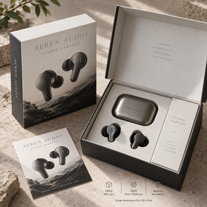 กล่องบรรจุภัณฑ์แบบแม่เหล็กสำหรับหูฟัง AEREN Studio รุ่นสั่งทำพิเศษ - Product Image 6
