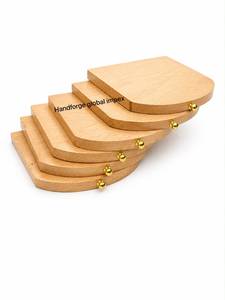 Ensemble de sous-verres absorbants personnalisés en bois et laiton avec base en bois – Cadeau écologique pour fêtes et voyages, idéal comme support de tasse ou tapis de table - Product Image 4
